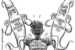 Small business and state initiatives | Cartoon for Oct. 31 - Frank Shiers