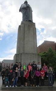 Finn Hill Middle School students visit the University of Washington. - Contributed photo/LWSD