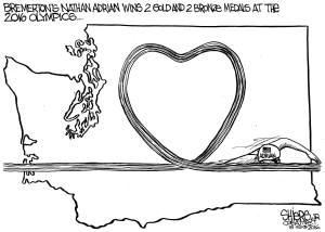 Washington’s Nathan Adrian wins two gold, two silver | Cartoon