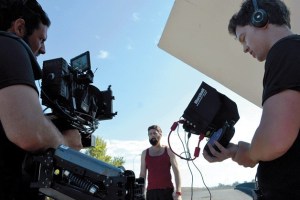 A group of local filmmakers film “487' in a residential area of Kirkland over the Labor Day weekend.