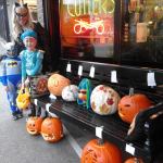 Bombaii Cutters salon in downtown Kirkland crowned Nevis Marsh its 2016 pumpkin contest winner with first prize. The business had 500 trick or treaters on Sunday and Monday, its best turn out ever. - Contributed photo