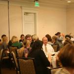 Kirkland high school students and Kirkland Chamber of Commerce members interact at a special luncheon sponsored by the chamber, Google and Lake Washington School District. CATHERINE KRUMMEY / Kirkland Reporter