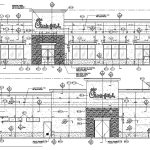 The design of the north and south-facing walls show brick and concrete exterior, with a roof design similar to the store in Lynnwood. Photo courtesy of the City of Kirkland