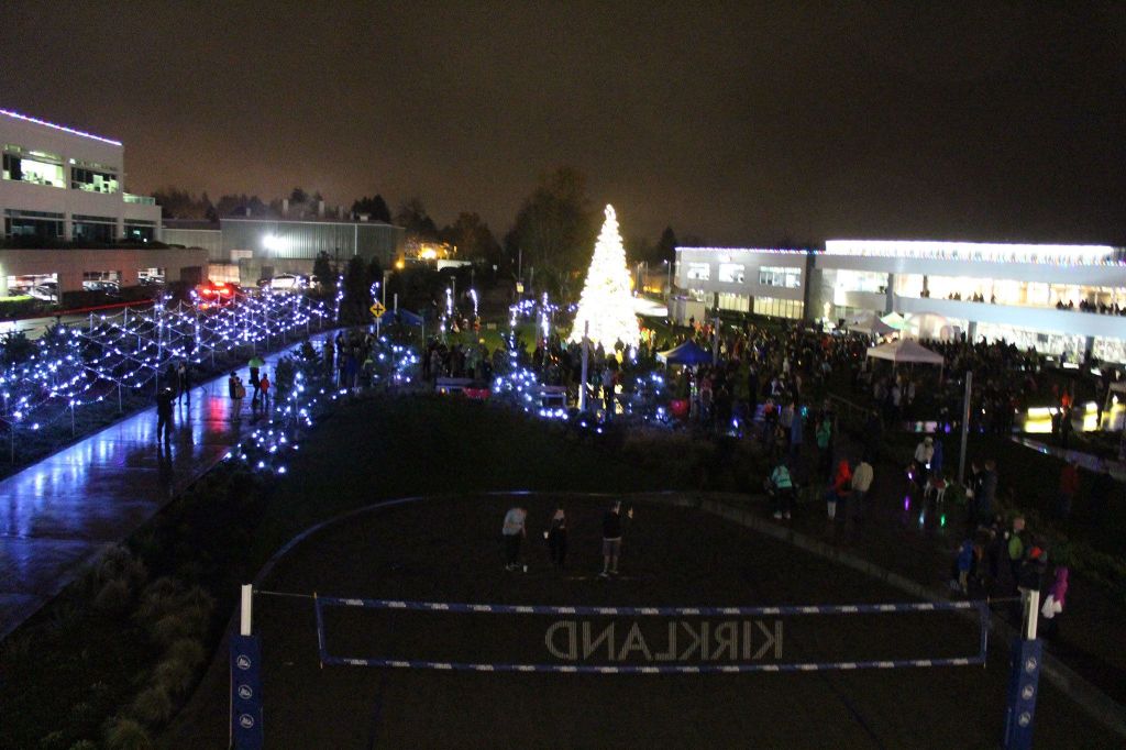 Holiday decorations go on display Dec. 2 on the Cross Kirkland Corridor as part of the Google Lights event. Contributed photo