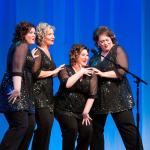 Frenzy Quartet, consisting of Anne Downton (left), Judy Pozsgay, Nikki Blackmer and Melissa Pope, perform at the 2015 Sweet Adelines International Competition. Contributed photo