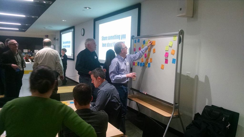 Kirkland residents share &ldquo;love notes&rdquo; about the city during the &ldquo;For the Love of Kirkland&rdquo; workshop on Jan. 23 at Google. CATHERINE KRUMMEY / Kirkland Reporter