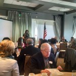 Mayor Amy Walen delivers the State of the City address at a Kirkland Chamber of Commerce luncheon. CATHERINE KRUMMEY/Kirkland Reporter