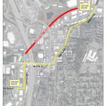 A map provided by the City of Kirkland shows what part of the Cross Kirkland Corridor will be closed Jan. 30-Feb. 2. Contributed art