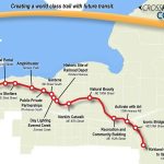 This map provided by the City of Kirkland shows the beacon locations along the Cross Kirkland Corridor. Contributed art