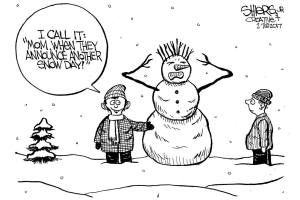 When they announce another snow day | Cartoon