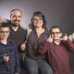 From left, Austin, David, Crystal and Ethan Floyd of Kirkland are preparing to participate in the Autism WAAAlk. Contributed photo