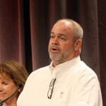 Local celebrity chef John Howie spoke during the Youth Eastside Services luncheon. RYAN MURRAY/Bellevue Reporter