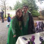 Parisa Baldwin and Ava Afshari pose for a photo at their face-painting station at the Nowruz Festival on March 18 at Marina Park in Kirkland. Contributed photo