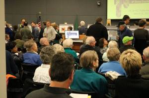 Stakeholders participate in an open house on possible zoning code amendments for the Houghton/Everest Neighborhood Center. CATHERINE KRUMMEY / Kirkland Reporter