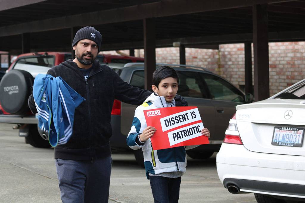 Eastside March for Justice draws hundreds to Kirkland waterfront | Photos