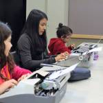 People participate in a Type-In Kirkland event at the Kirkland Library. Contributed photo