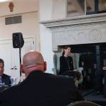 Sound Cities Association (SCA) Executive Director Deanna Dawson and Washington State Attorney General Bob Ferguson speak at a SCA dinner in Kenmore. CATHERINE KRUMMEY/Kenmore Reporter