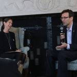 Sound Cities Association (SCA) Executive Director Deanna Dawson and Washington State Attorney General Bob Ferguson speak at a SCA dinner in Kenmore. CATHERINE KRUMMEY/Kenmore Reporter
