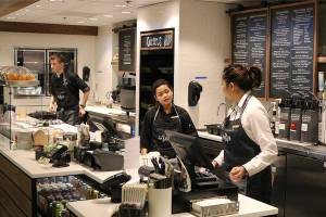 Carillon Kitchen Executive Chef Frank Rog (left) and his team prepare for the restaurant to open. CATHERINE KRUMMEY/Kirkland Reporter