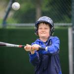 The Miracle League baseball player Sebastian takes a swing during a 2016 game. Contributed photo/Chris Rusnak