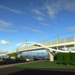 A rendering shows what the &ldquo;Skipping Stone&rdquo; version of the Totem Lake Connector Bridge could look like. Submitted art