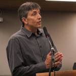 James Young, owner of Seaplane Scenics, speaks during a Hearing Examiner meeting on Jan. 30. Young hopes to operate aerial tours out of Kirkland&rsquo;s Carillon Point. JOHN WILLIAM HOWARD, Kirkland Reporter