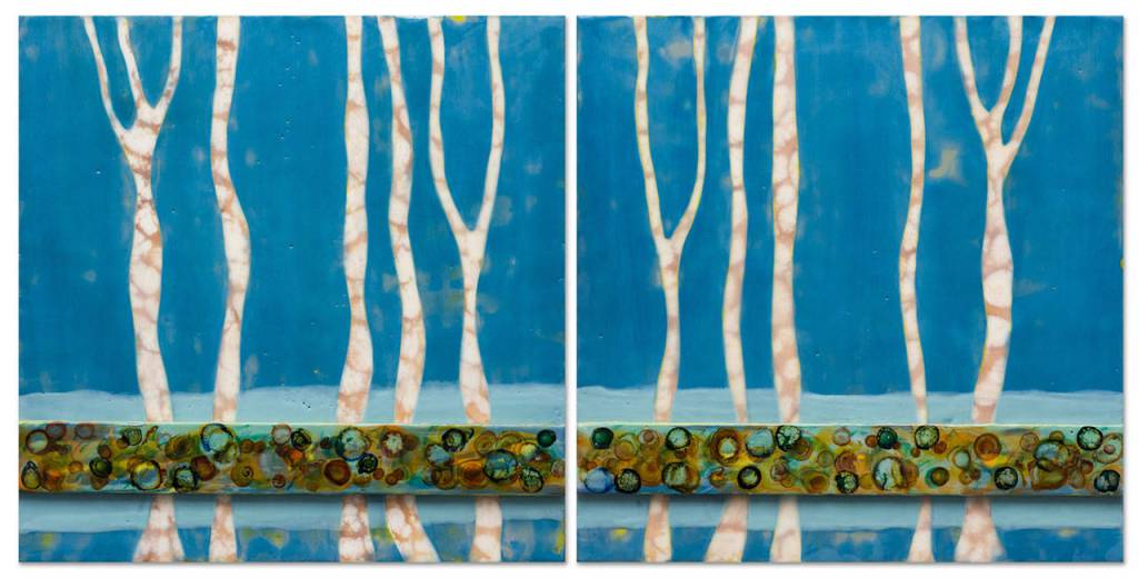 &ldquo;Tree Lines: Still Waters&rdquo; by Joy Hagen. Hagen will be at her home studio, OJOY Studio, during the Kirkland Artist Studio Tour this weekend. Contributed photo