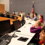 Ben Franklin Elementary School second graders conduct a mock Kirkland City Council meeting at Kirkland City Hall. Contributed photo