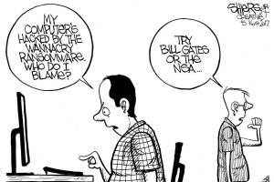 Who to blame for the WannaCry ransomware? | Cartoon