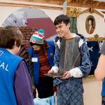 Impending Loom team member Adam Chen, who is a junior at Juanita High School, talks with Destination Imagination officials during a competition. Courtesy photo