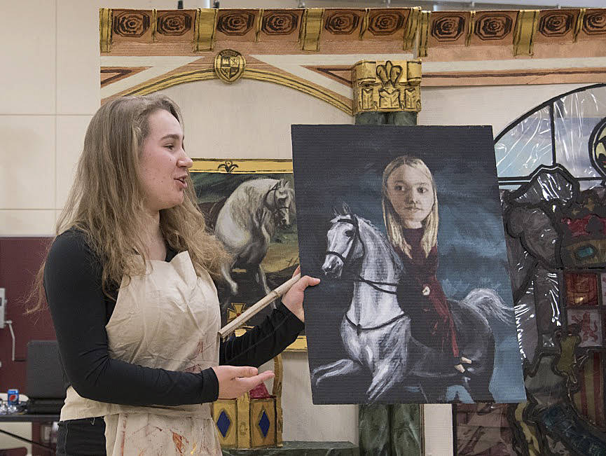 Impending Loom team member Claire Whiteside, who is a sophomore at Tesla STEM High School and lives in Kirkland, participates in a recent Destination Imagination competition. Courtesy photo