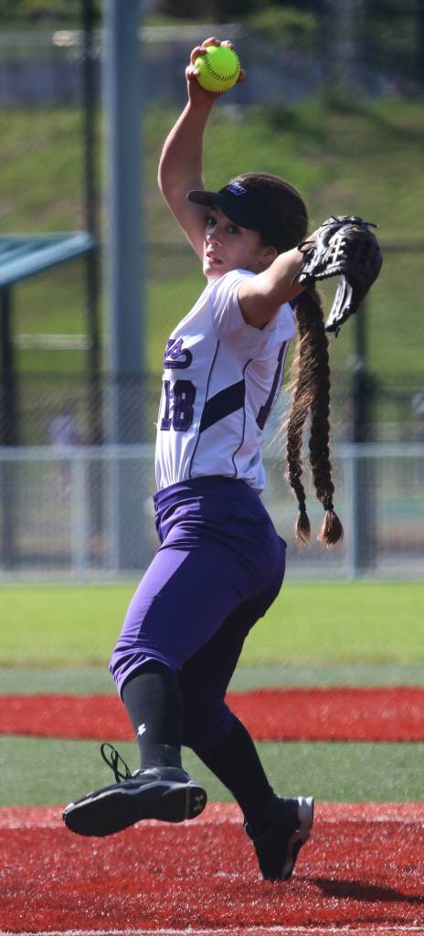 Tori Bivens fires away for the Kangs.