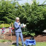 Incoming Juanita High School principal Kelly Clapp speaks at the groundbreaking ceremony. CATHERINE KRUMMEY / Kirkland Reporter