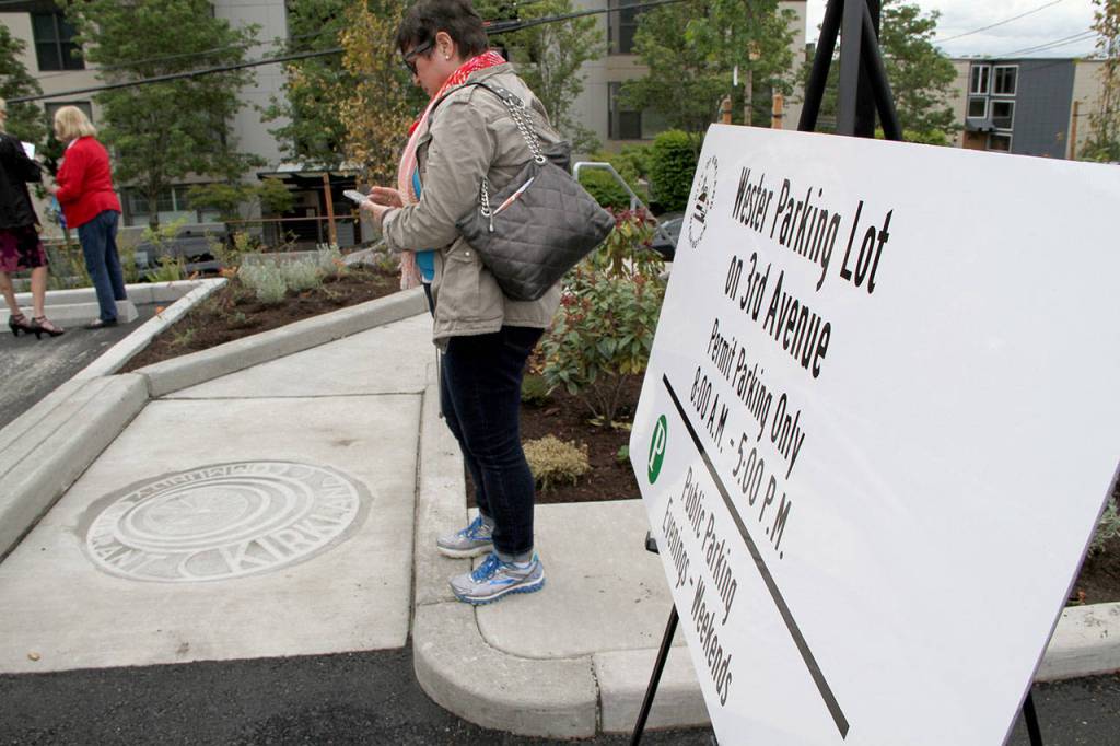 The Wester Lot will be available to the public for free parking on nights, weekends and holidays. Photo courtesy of the City of Kirkland