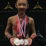 Anhui Ang of Kirkland&rsquo;s La Luna Rhythmic Gymnastics Academy brought home three gold medals from the 2017 Rhythmic Open Championships last month. Courtesy photo