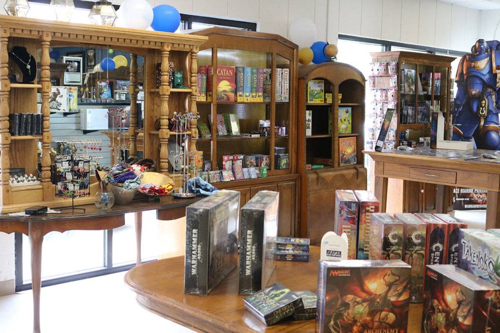 The decor at Games & Gizmos is steampunk-inspired. CATHERINE KRUMMEY / Kirkland Reporter