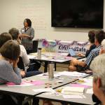 Debbie Lacy, co-founder and director of the Eastside Refugee and Immigrant Coalition (ERIC), is the featured speaker at the first KirklandSafe meeting. CATHERINE KRUMMEY / Kirkland Reporter