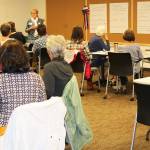 KirklandSafe member Leah Kliger discusses the group&rsquo;s upcoming participation in the Fourth of July parade and other outreach and advocacy efforts. CATHERINE KRUMMEY / Kirkland Reporter