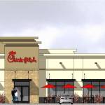 A rendering shows what the Chick-fil-A at Totem Lake will look like when it opens in August. Submitted art courtesy of Chick-fil-A