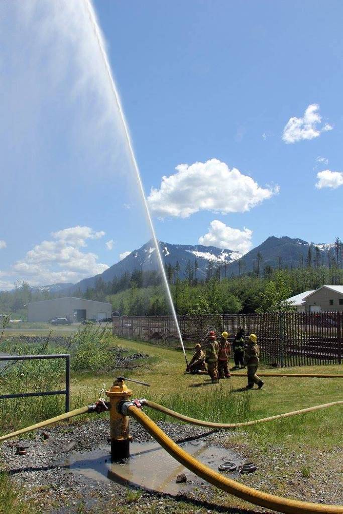 WANIC Fire & EMS students practice using a fire hose. Courtesy photo