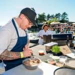 Kirkland Uncorked 2015 Grill Off champion Chef Quinton Stewart for 99 Park shows off his cooking. Photos courtesy of Bold Hat Productions