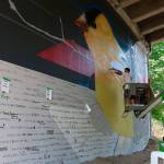 Artist creates crowd-sourced mural
