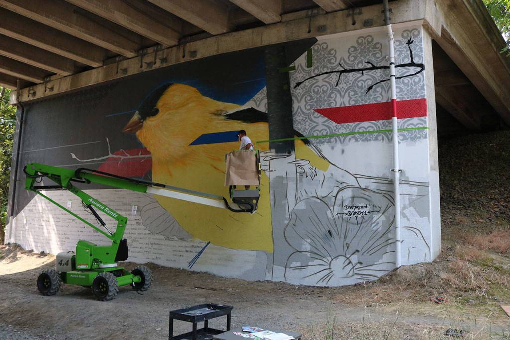 Artist creates crowd-sourced mural