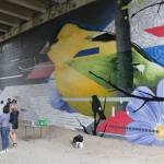 The newly completed &ldquo;What is…&rdquo; mural located on the Cross Kirkland Corridor underneath 85th Street. Megan Campbell/Kirkland Reporter