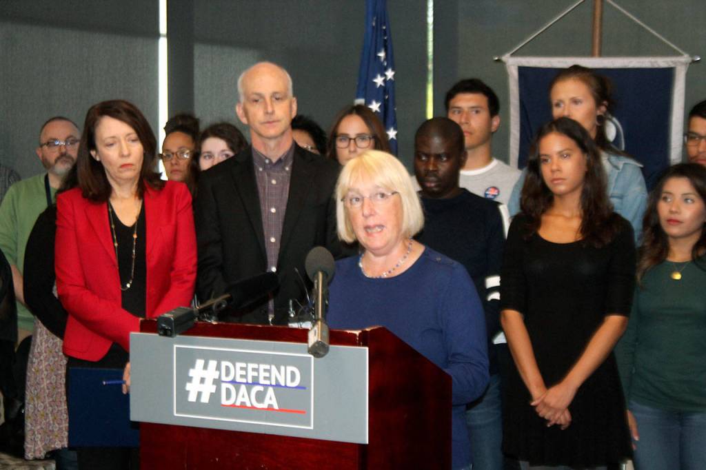 Sen. Patty Murray addressed a crowd at Bellevue College on Thursday on what Congress plans to do to help those who utilize the DACA program. Raechel Dawson/staff photo