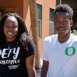 Tennae Dillard and Josiah Dillard are Youth Institute junior staff. After 2 years of program participation, graduates are eligible to apply for a junior staff position and they receive a stipend and college scholarship for their leadership role in the program. Courtesy of Kalika Curry
