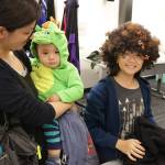 Lyla Linvingston, 11, tries on a wig during the City of Kirkland&rsquo;s Halloween Costume Swap Saturday. Megan Campbell/Kirkland Reporter