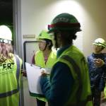 Lani Alvarez, the incident commander during a CERT search and rescue drill, instructs teams of two to enter a dark building. Megan Campbell/Kirkland Reporter