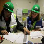 Base commander Frank Sanborn and scribe Judith Woods document what the CERT teams find during a training exercise. Megan Campbell/Kirkland Reporter