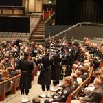 A pipe and drum corps performs &ldquo;Amazing Grace&rdquo; at the memorial service. Samantha Pak, Kirkland Reporter
